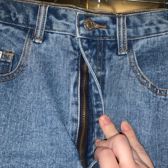 Vintage Deadstock Revolt High-Rise Midi Length Denim Skirt With Button Back - Picture 11 of 16